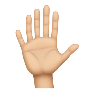 one hand viewed from the front, with the thumb and ring finger touching each other sticker