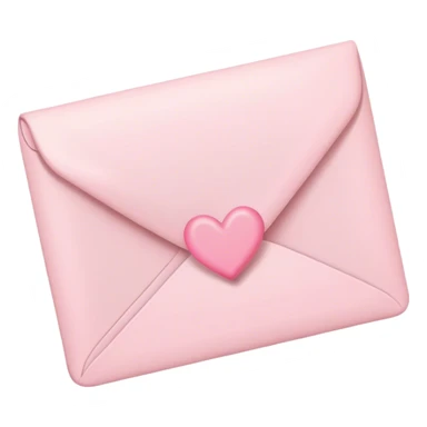 romantic letter with pastel pink hearts sticker
