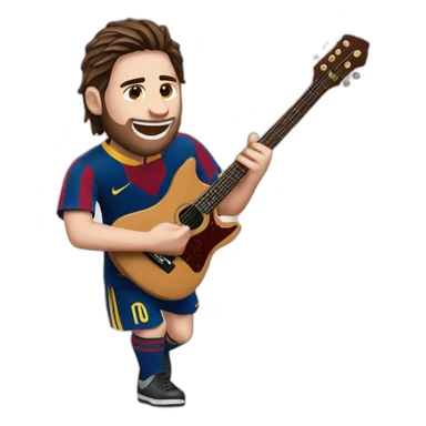 Messi play they guitar sticker
