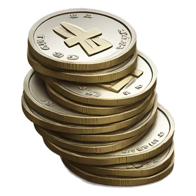 stack of coins sticker