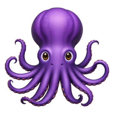 Eggplant and octopus emoji merge where the octopus' had is an eggplant  sticker