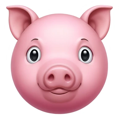 pig built like a ball sticker