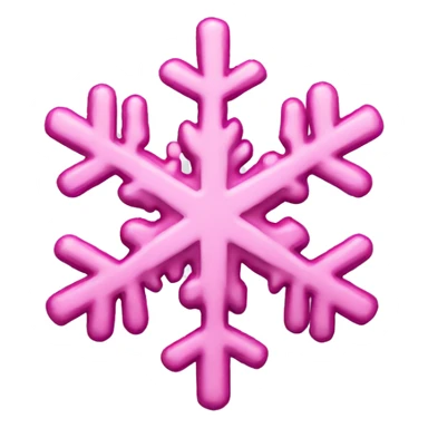 pink snowflake sticker