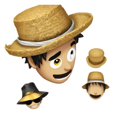 chapeau de paille luffy sticker