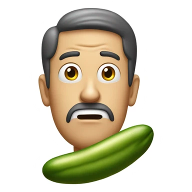 A man scared of a pickle  sticker