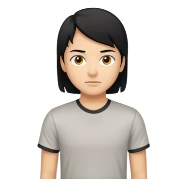 mach mir einen aus dem gym mit schwarzen haaren und sport tshirt sticker