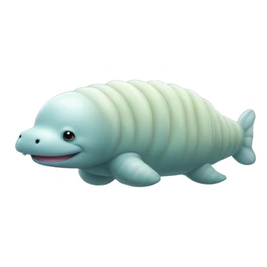 Beluga whale caterpillar bear little legs tardigrade sticker