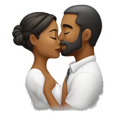 Husband and wife kissing sticker