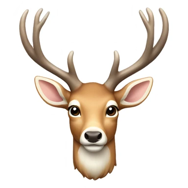 white tail deer with large antlers sticker