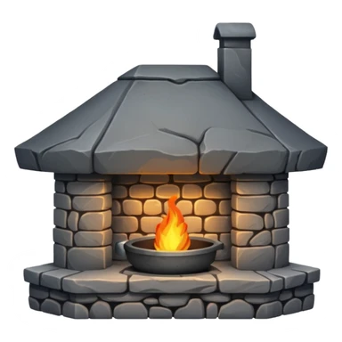 A stone blacksmith forge sticker