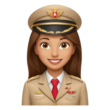 Stewardess Emirates with loung hair sticker