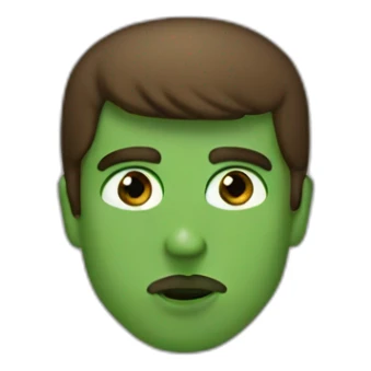 Guy with brown hair and green eyes kissing Kanye west sticker