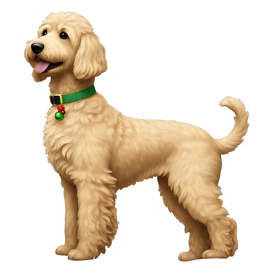Christmas golden doodle  sticker