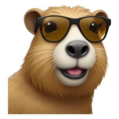 capybar with sunglasses sticker