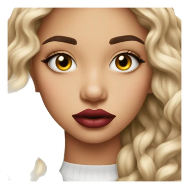 millenial girl lip pout  sticker