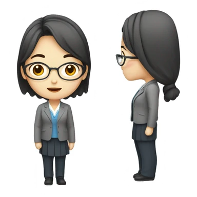 young korean woman teacher  sticker