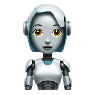 robot girl sticker