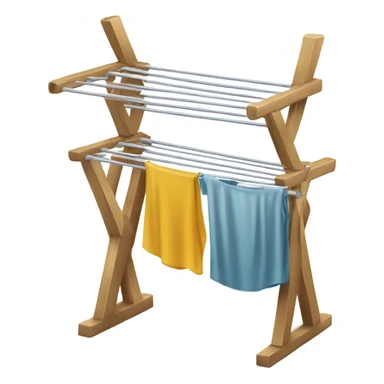 Clothes drying rack sticker
