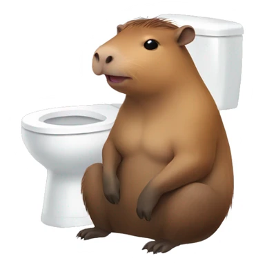 capybara in a toilet sticker