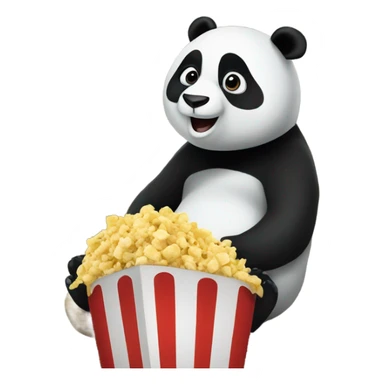 Panda at the movies sticker