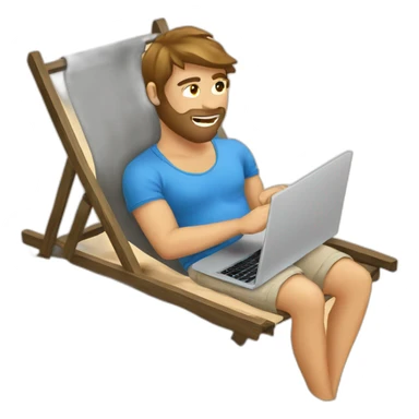 digital-nomad-working-at-beach sticker