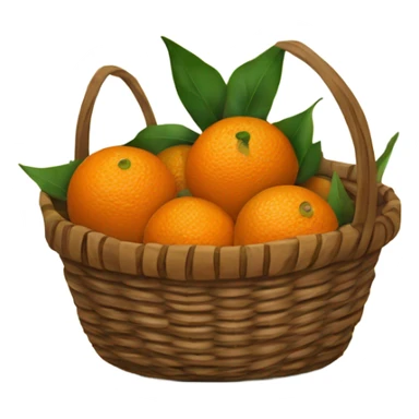Christmas basket with tangerines sticker