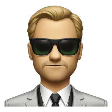 fox as agent smith sticker