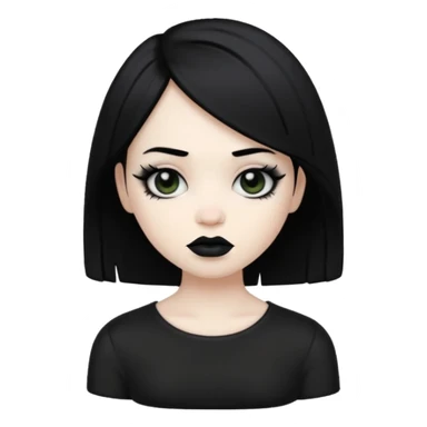 an emo emoji rolling its eyes sticker