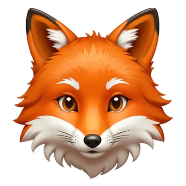 fox with a kiss sticker