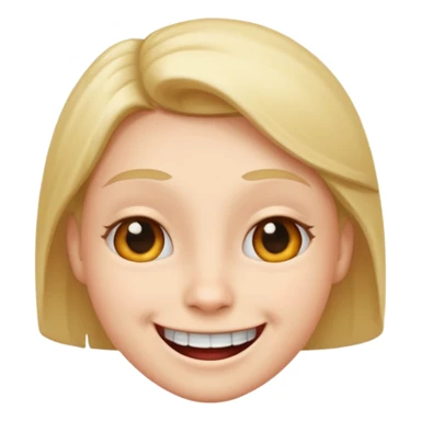 Flirty emoji, cheeky smile, mischievous and cute sticker