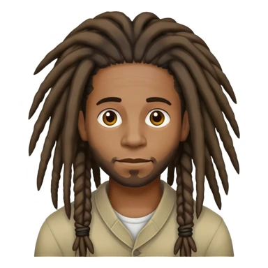 Nonchalant dread head sticker