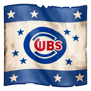 Upside down Cubs Flag sticker