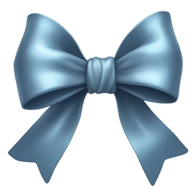 Blue grey shiny bow sticker