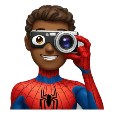 spiderman taking a picture sticker