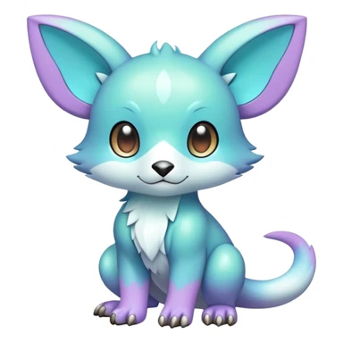 Cute cool shiny dark pastel colorful animal hybrid Fakemon full body sticker