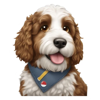 Bernedoodle in airplane sticker