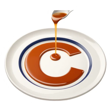 A modern icon of a white ceramic plate with a refined sauce drizzle shaped like the letter C, subtly expressing the CatchTable brand identity. Use a sleek, minimal style.
The sauce drizzle should thin and include a color #FF3D00.
Soft shadows, simple lines, high-end visual mood. sticker