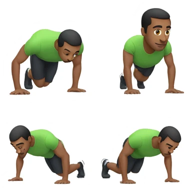 man doing push up sticker
