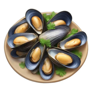 Mussel dish sticker