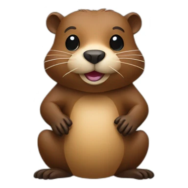 Beaver with flat tail sticker