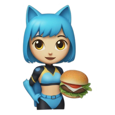 target water smile egg Burger queen notebook blue cat woman sticker