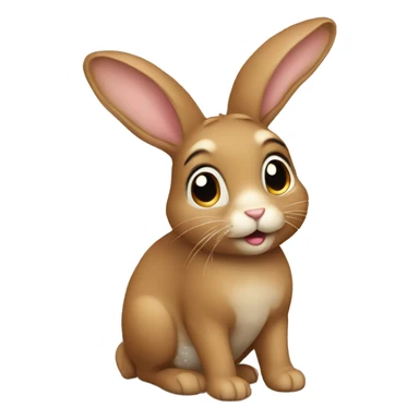 Light brown bunny sticker