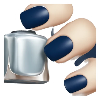 navy blue nail polish bottle sticker