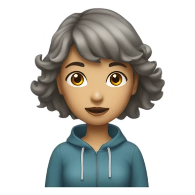 une fille qui frappe un mec sticker