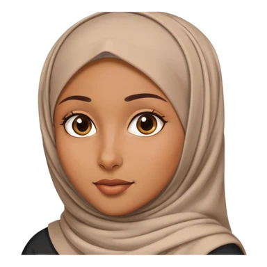 A brown girl with a hijab sticker
