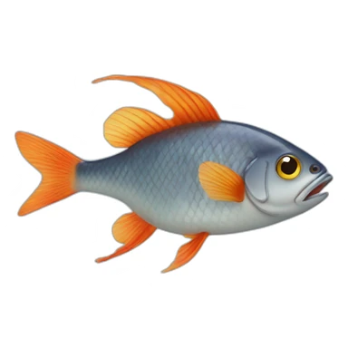 Fish with arms and legs sticker