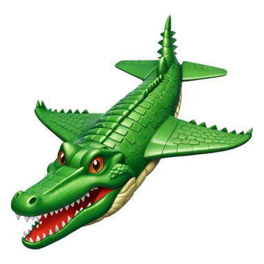 Avión con cara de cocorilo sticker