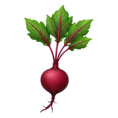 single beet with an extra long green stem sticker