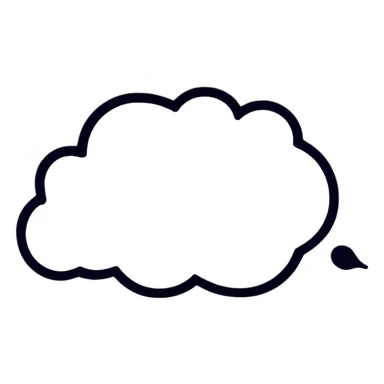 thought bubble with ideas, brainstorming app logo sticker