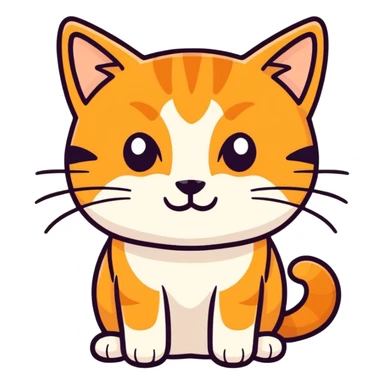 Orange tabby  sticker